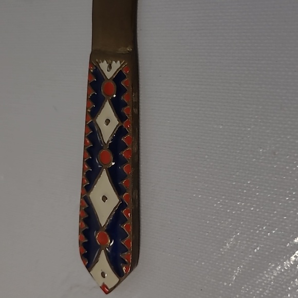 Vintage Brass enamel envelopes or letters opener - Picture 4 of 6
